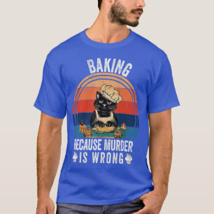 Camiseta Vintage Baking Porque O Assassinato É Um Gato Engr