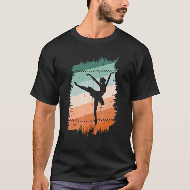 Camiseta Vintage Ballerina Balé Dancer Ballroom Cla (Frente)