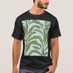 Camiseta Vintage Banana Leaves: Tropical Sem Costura.