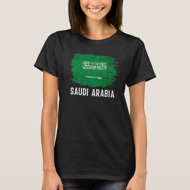 Camiseta Vintage, Bandeira Da Arábia Saudita (Frente)