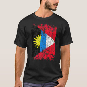 Camiseta Vintage, Bandeira De Antígua E Barbuda, Sofrida