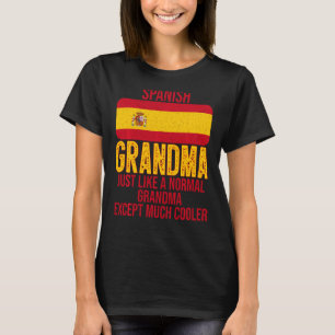 Camiseta Vintage, Bandeira De Espanha Da Avó Espanhola Para