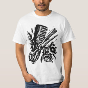 Camiseta Vintage Barber Flash Tatuagem"