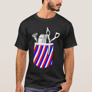 Camiseta Vintage Barber Hairstylist Falso Pocket Barber