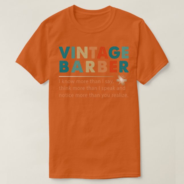 Camiseta Vintage Barber sabe mais (Frente do Design)