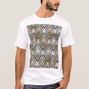 Camiseta Vintage Barroco: Padrão Ornamental Sem Costura