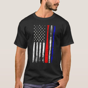 Camiseta Vintage Baseball 4 de julho Patriot da Bandeira Am