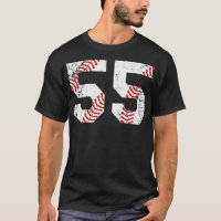 Vintage Baseball 55 Jersey Número Premium
