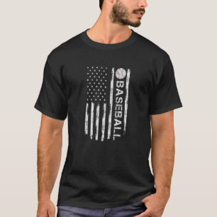 Camiseta Vintage Baseball American Flag Usa Flag Di