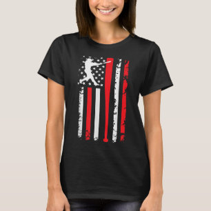 Camiseta Vintage Baseball Americano Flag Beball Spirs