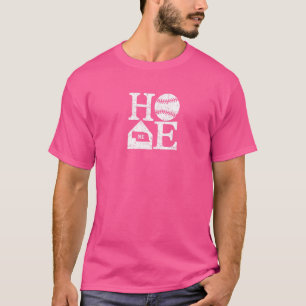Camiseta Vintage Baseball Home - Contorno de Estado de Nebr