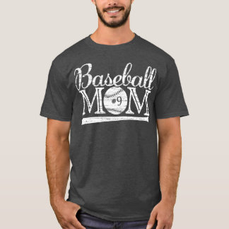 Camiseta Vintage Baseball Mãe 9 Jogador Favorito Maior Vent