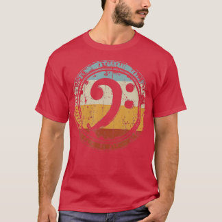 Camiseta Vintage Bass Clef Gift para Bass Player Bass