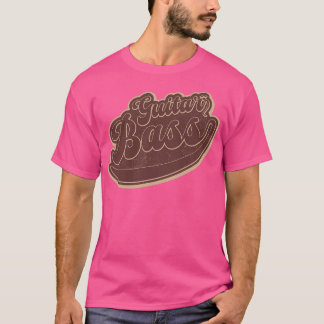 Camiseta Vintage Bass Guitar Brown
