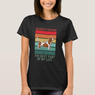 Camiseta Vintage Basset Enganou A Melhor Parte Do Meu Cão D