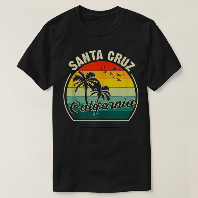 Camiseta Vintage Beach Summer Sunset Palm (Frente do Design)