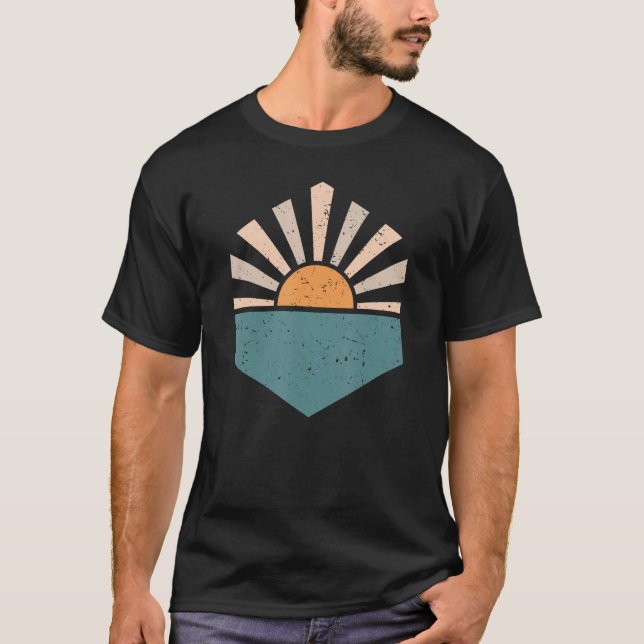 Camiseta Vintage Beach Summer Vacing Sunset (Frente)