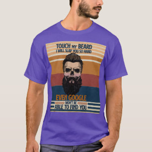 Camiseta Vintage Beard Skull Toca Na Minha Barba Eu Vou Vom