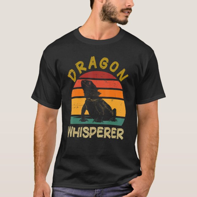 Camiseta Vintage Bearded Dragon Whisperer Sunset Lizard Rep (Frente)