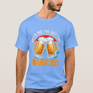 Camiseta Vintage Beer Mim Estou Casando com o noivo Bachelo