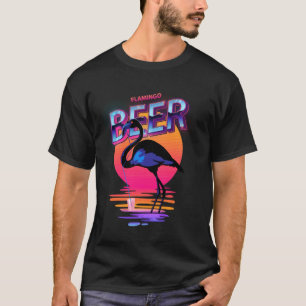 Camiseta Vintage Beer Summer Pink Flamingo