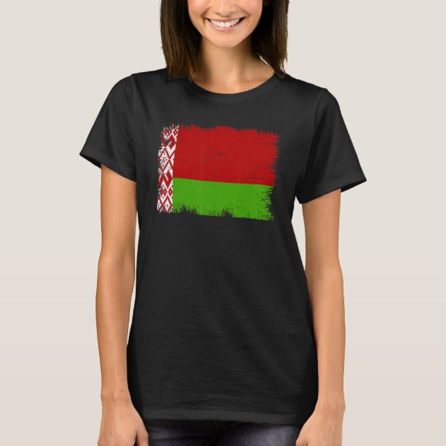 Camiseta Vintage Belarus Flag Belarusian Independence Day (Frente)