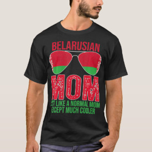 Camiseta Vintage Belarus Mãe Belarus Flag Sunglass Mot