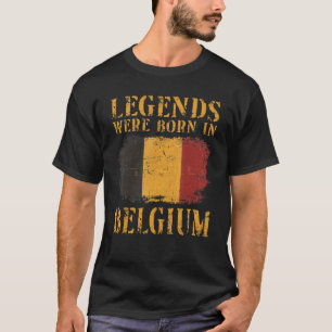 Camiseta Vintage Belgian Flag Legends Were Born In Belgium