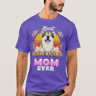 Camiseta Vintage Best Alaskan Malamute Mãe Dia de as mães