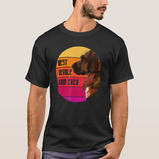 Camiseta Vintage Best Beagle Mãe Nunca Beagle (Frente)