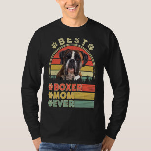 Camiseta Vintage Best Boxer Mãe Nunca Cachorro Boxeiro Mãe 