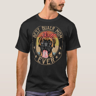 Camiseta Vintage Best Boxer Mãe Nunca Cachorro Dia de as mã