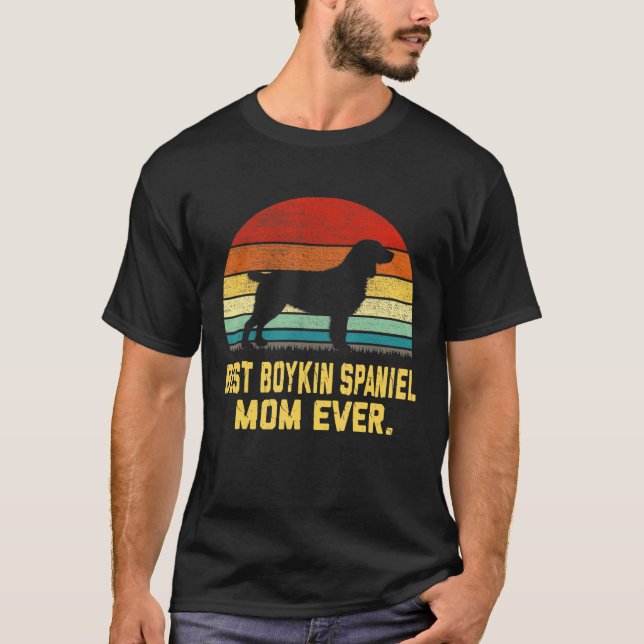 Camiseta Vintage Best Boykin Spaniel Mãe Nunca (Frente)