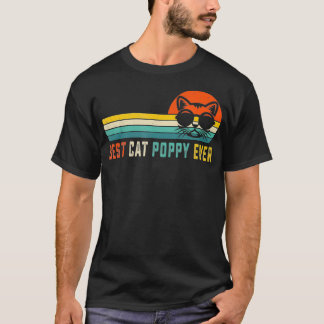Camiseta Vintage Best Cat Poppy Ever Cat Poppy Dia do Pai