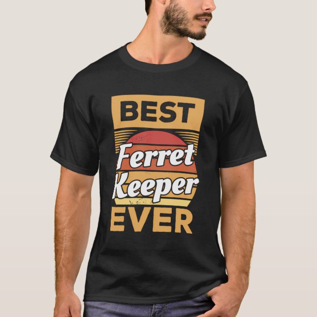 Camiseta Vintage Best Ferret Keeper Ever Furões (Frente)