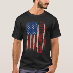 Camiseta Vintage Best Grampy Ever American Flag Da Padre