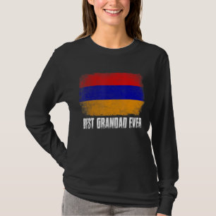 Camiseta Vintage Best Grandad Ever Men Retro Armênia Flag