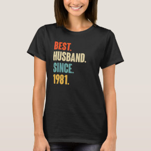 Camiseta Vintage Best Husband Desde 1981 41ruas Casando Ani