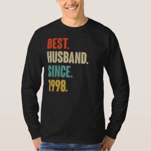 Camiseta Vintage Best Husband desde 1998 24th Wedding Anive