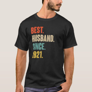 Camiseta Vintage Best Husband Desde 2021 1rua Casando Anive