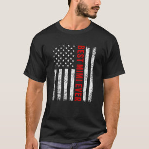 Camiseta Vintage Best Mimi Ever American Flag Madre Day 