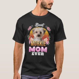 Camiseta Vintage Best Morkie Mãe Alguma Vez Dia de as mães 