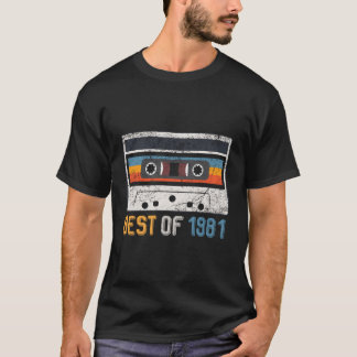 Camiseta Vintage Best Of 1981, 39 Anos Aniversário Cassett