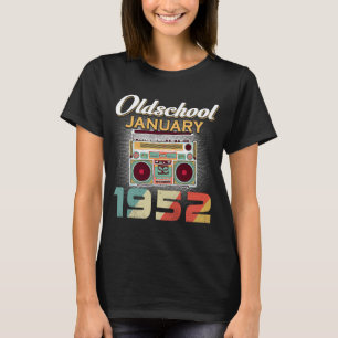 Camiseta Vintage Best of JANUARY 1952, 68 anos, aniversário