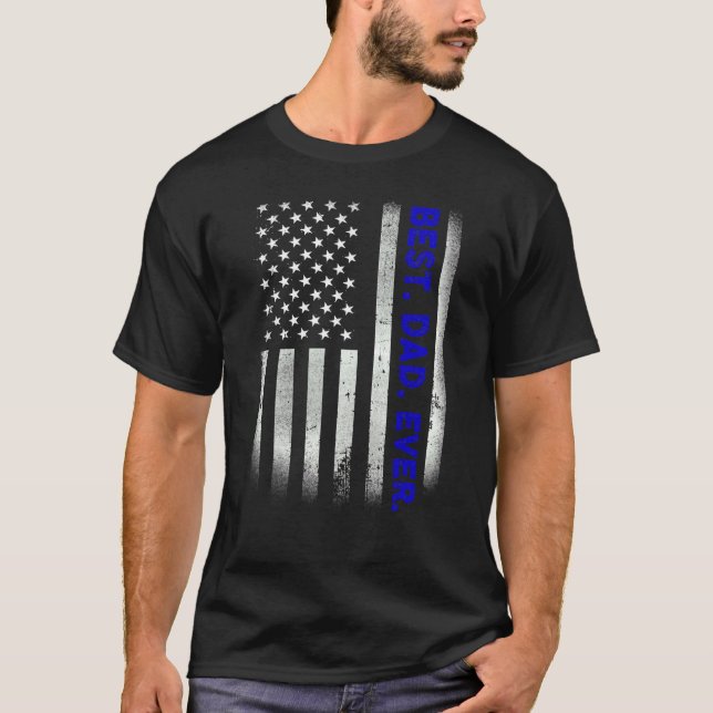 Camiseta Vintage Best Pai Alguma Vez Americana Bandeira Afa (Frente)