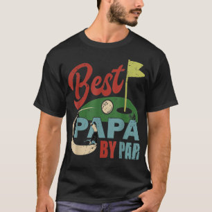 Camiseta Vintage Best Papa Por Par Funny Golf Player Padre