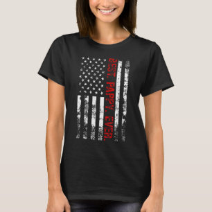 Camiseta Vintage Best Pappy Ever American Flag Dia de os pa