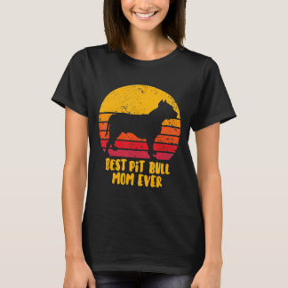 Camiseta Vintage Best Pitbull Mãe Nunca Para Mãe