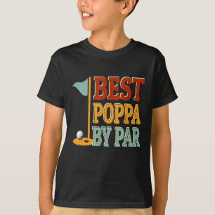 Camiseta Vintage Best Poppa Por Par Golf Dia de os pais Par