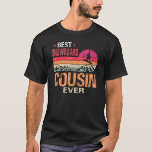 Camiseta Vintage Best Snowboard Cousin Ever Dia de os pais